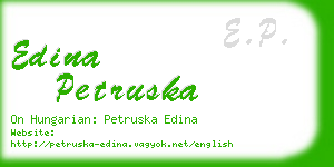 edina petruska business card